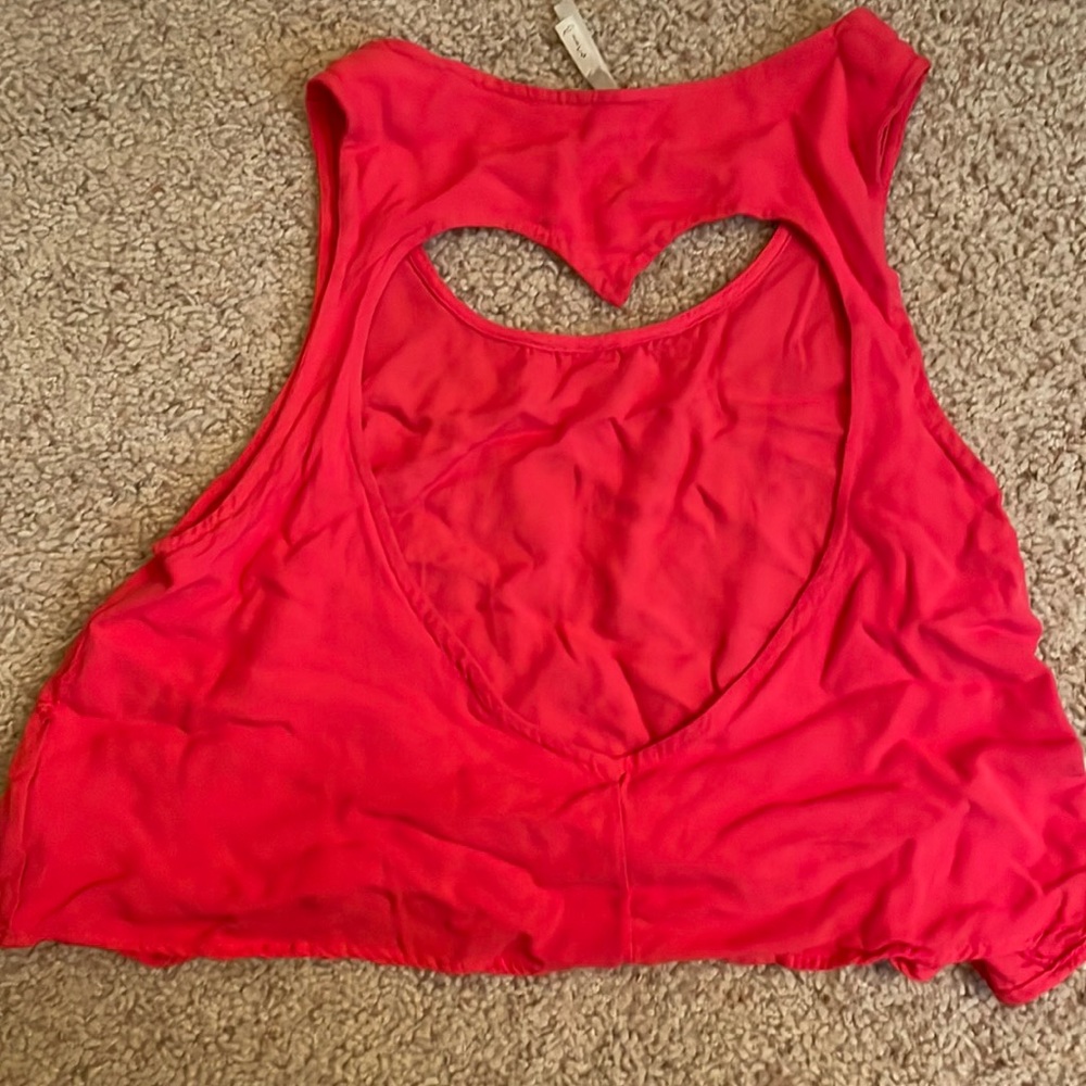 Heart Shaped Open Back Crop Top
